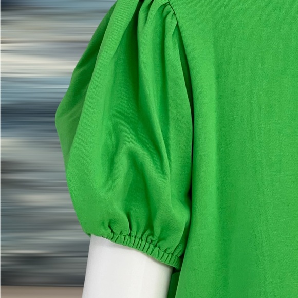 PEACH LOVE CALIFORNIA puff sleeve sequin bunny ruffle bottom trim dress S M L - Picture 5 of 7